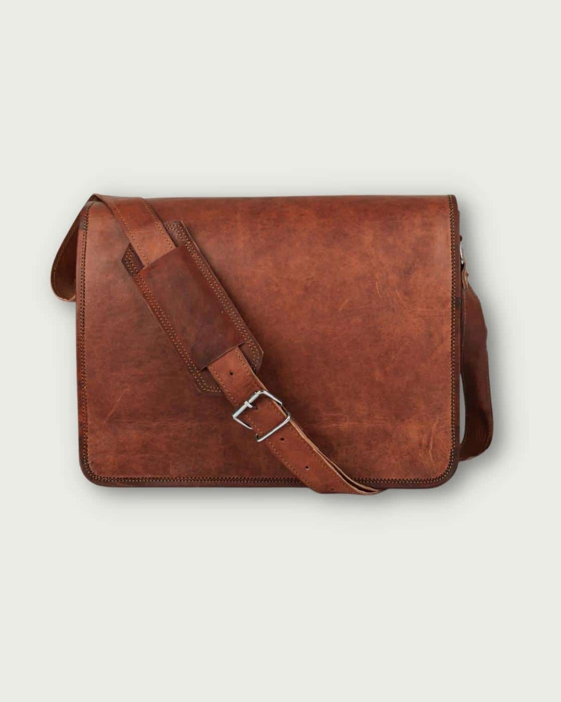 Pánska kožená messenger taška na laptop